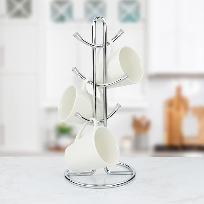 FitWell Mugs Holder, Mug Tree, Coffee Cup Holder, Coffee Mug Tree, Mug Organizer - Image 9