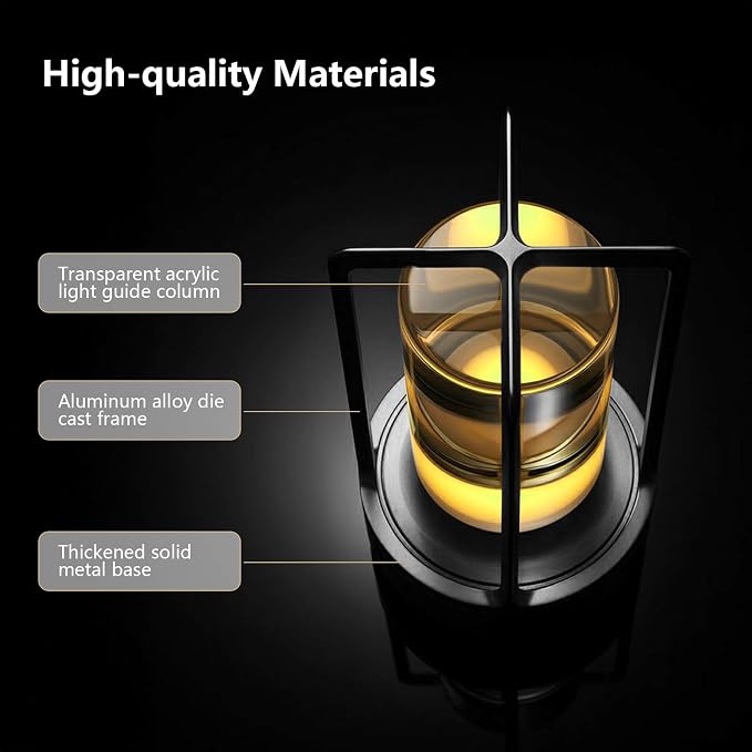 Cordless Portable LED Table Lamp, Small Rechargeable Battery Operated Desk Lamp - Image 5