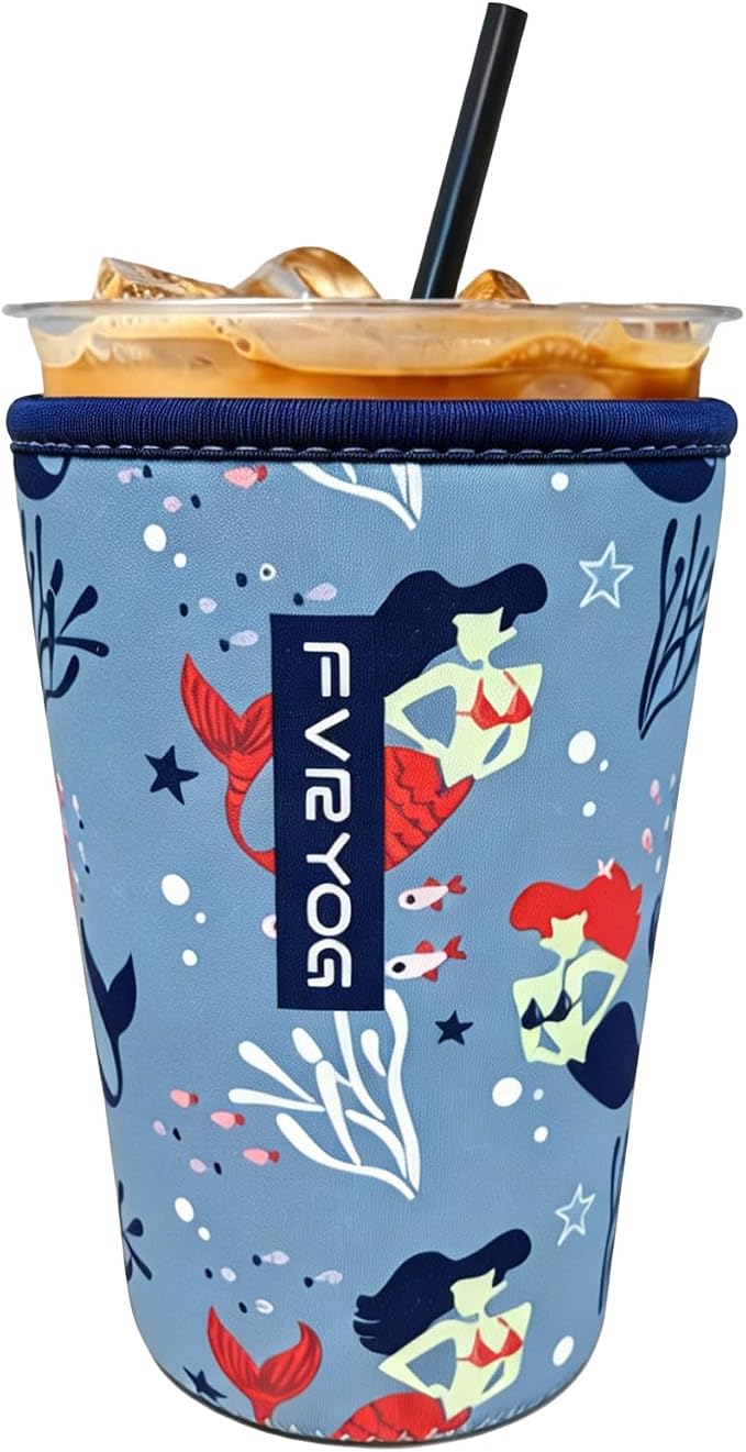 Reusable Insulated Neoprene Iced Coffee Sleeves by Fvryog
