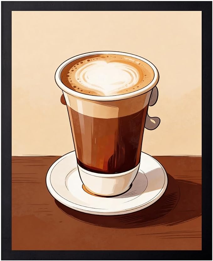 Lawrence Williams Designs Latte Coffee Poster by LawrenceWilliamsDesigns