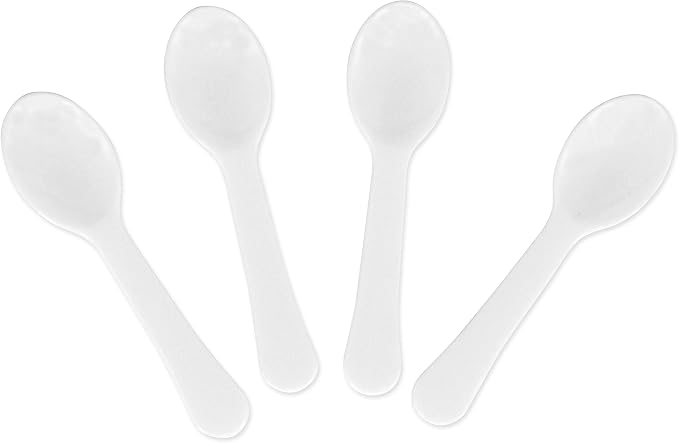 Extra Sturdy, Gmark 200pc 3" Taster Spoons Plastic Mini Spoons, Extra Sturdy by Gmark