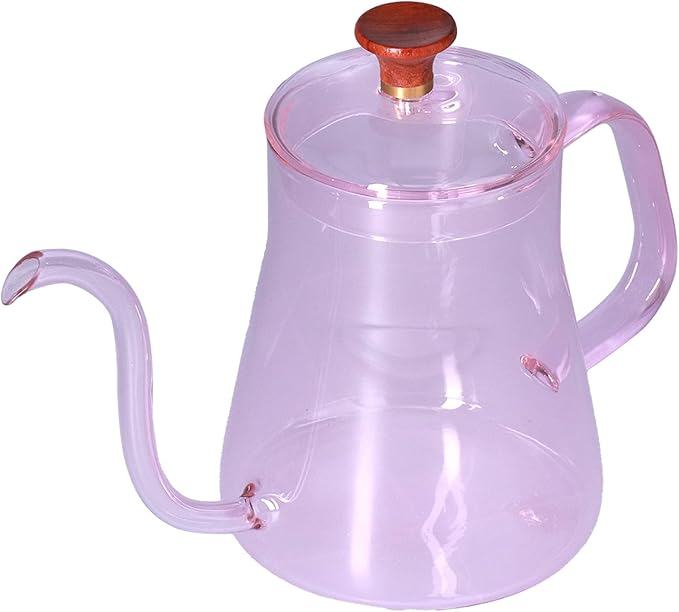 Glass Coffee Kettle, High Borosilicate Crystal Clear Gooseneck Spout, 350ml - Image 9