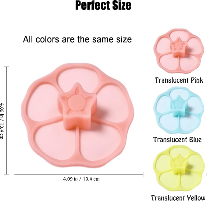 flower Silicone Cup Covers, Flexible Mug Covers, Tea Pots, Hot Cup Lids - Image 2