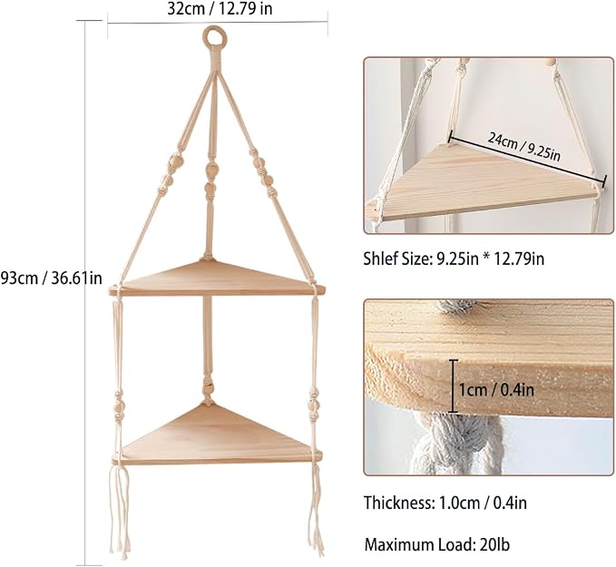 Artilady Corner Shelf White Wall Hanging - Image 2