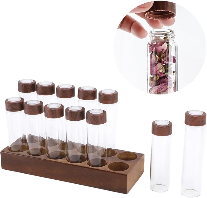 banapoy Single Dose Coffee Bean Storage Tubes, Dosing Glass Vials Tube Display - Image 6