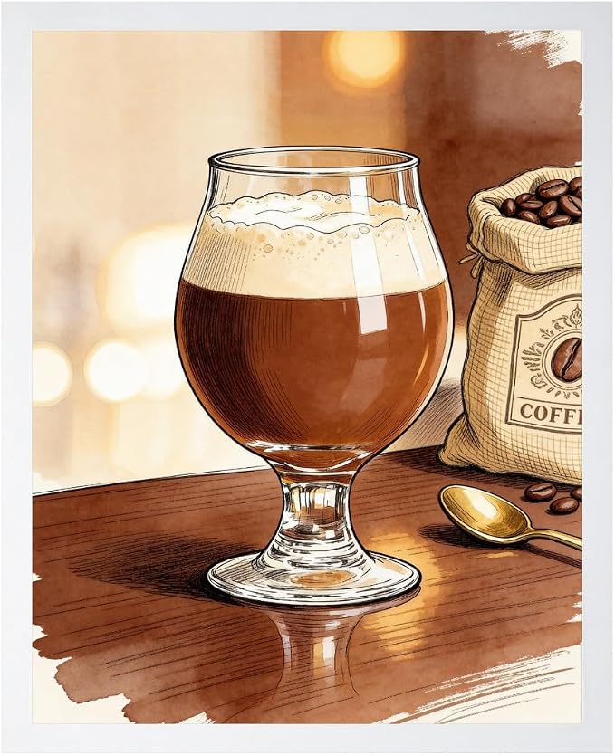 Lawrence Williams Designs Coffee Brew Glass Poster by LawrenceWilliamsDesigns