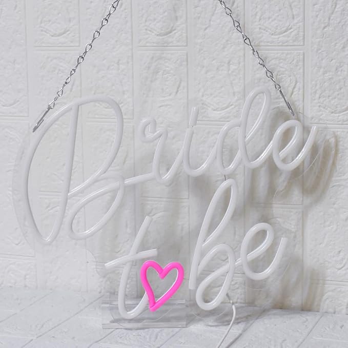Bride to Be Neon Sign Wedding Light Signs White Led Neon Light Signs USB - Image 6