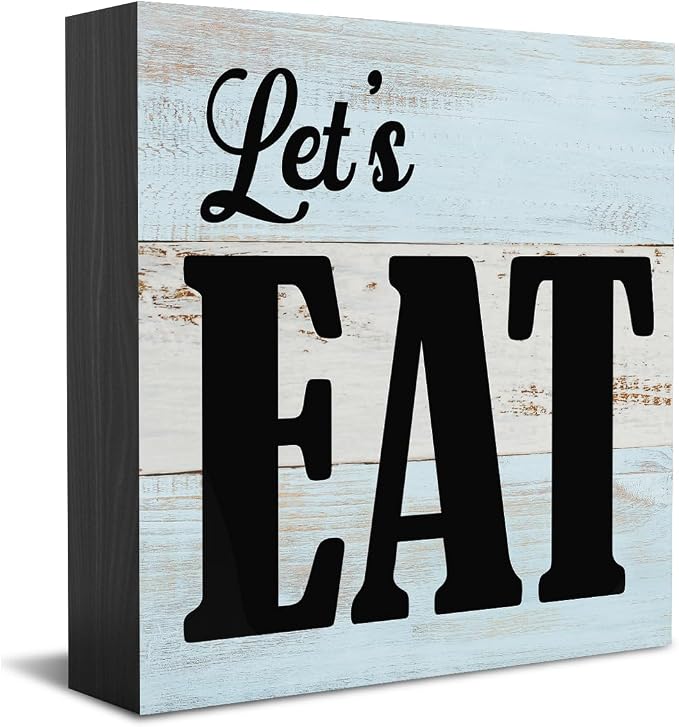 Kitchen Decor Desk Decor Wooden Box Sign Funny Housewarming Gift Rustic Black by HTBIG