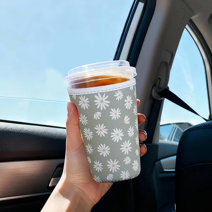 Reusable Insulated Sleeve for Iced Coffee Cup, Beverage Holder for Iced Coffee - Image 3