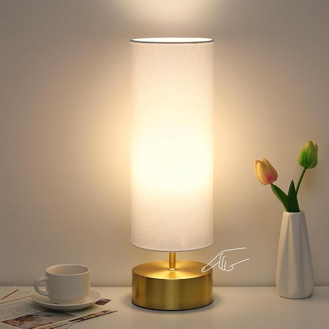 3-Way Dimmable Table Lamp, Touch Control Nightstand Lamp by Seasidevillage