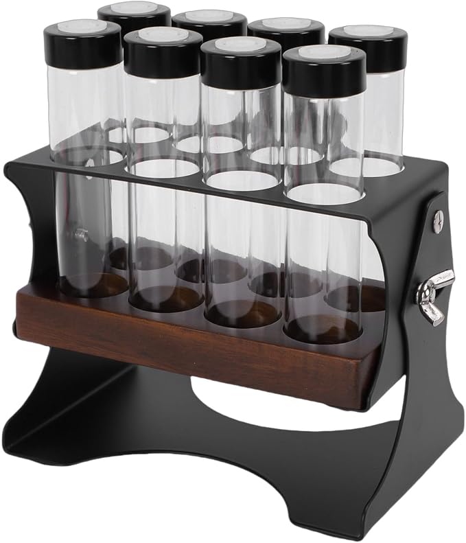 Coffee Bean Storage Tubes and Stand, Large Capacity Tempered Glass Sealing - Image 4