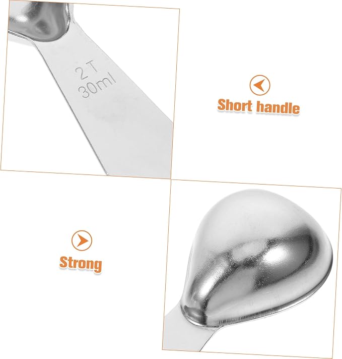ABOOFAN 2Pcs Stainless Scoop Measuring Spoons Tasting Spoons - Image 7