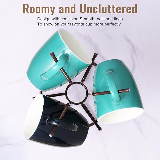 HULISEN Mug Holder for Large Cups, Mug Tree for Counter - Image 4