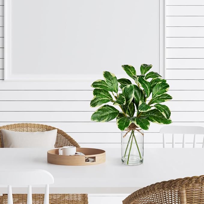 Real Touch Faux Greenery Stems in Vase - Image 4