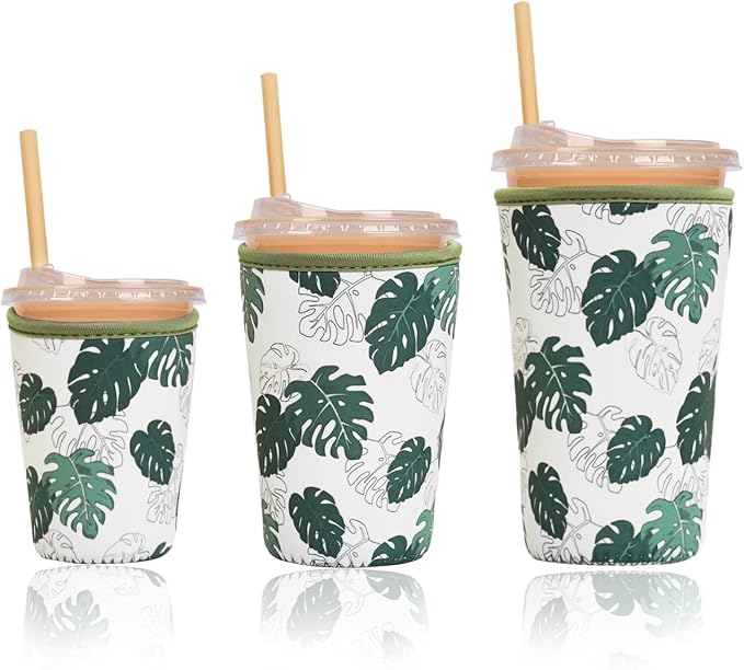 Reusable Insulated Sleeve for Iced Coffee Cup, Beverage Holder for Iced Coffee by Unknown