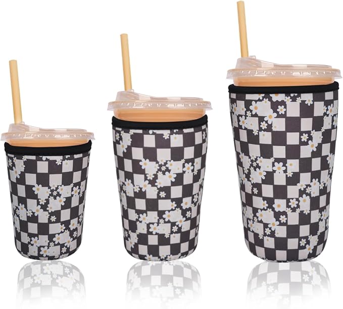 Reusable Insulated Sleeve for Iced Coffee Cup, Beverage Holder for Iced Coffee by Unknown