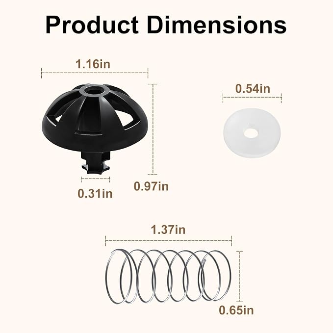 2 Pack Coffee Maker Brew Basket Spring Loaded Stopper Replacement Kit - Image 2