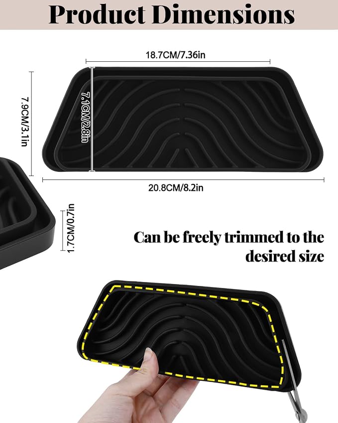 Refrigerator Drip Tray, Anti-Slip Silicone Fridge Accessories - Image 5