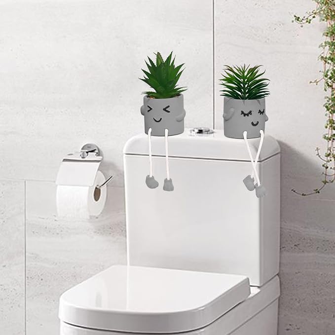 MAKHOT Artificial Succulents Potted Plant Set, Faux Succulents Office - Image 5