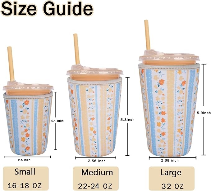 Reusable Insulated Sleeve for Iced Coffee Cup, Beverage Holder for Iced Coffee - Image 5