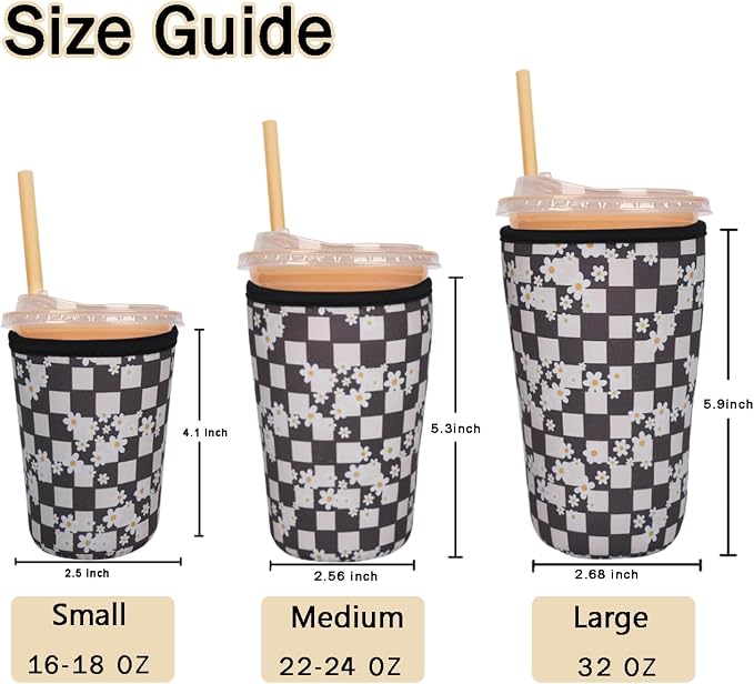 Reusable Insulated Sleeve for Iced Coffee Cup, Beverage Holder for Iced Coffee - Image 5