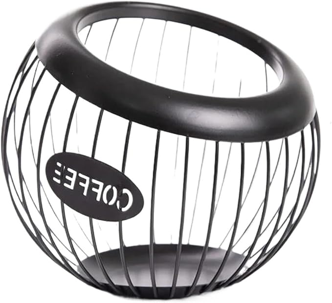 Iron Coffee Capsule Holder Fruit Snack Storage Rack Multifunctional Hollow by Unknown
