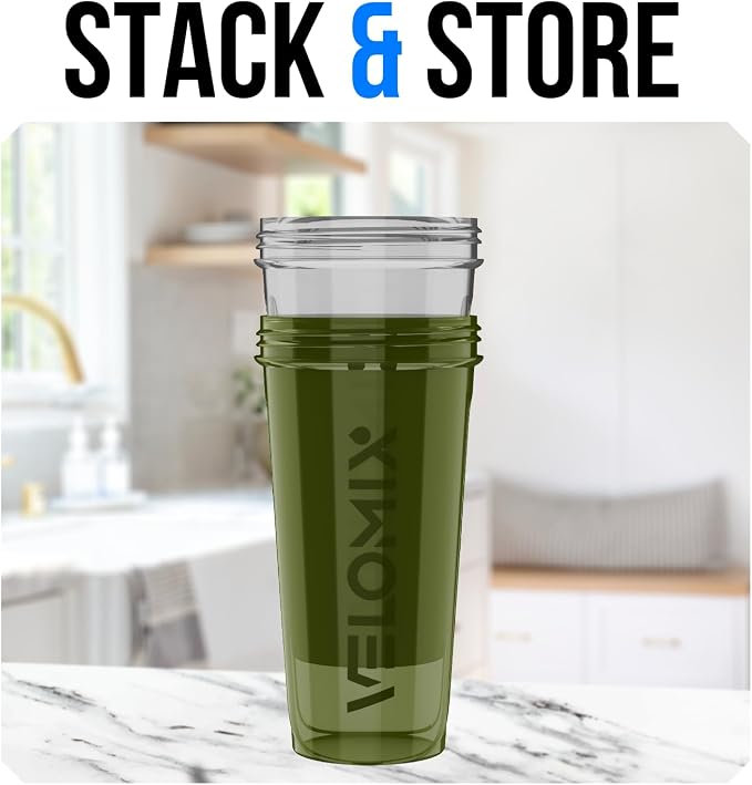 VELOMIX -2 Pack- 28 oz Protein Shaker Bottles - Image 6