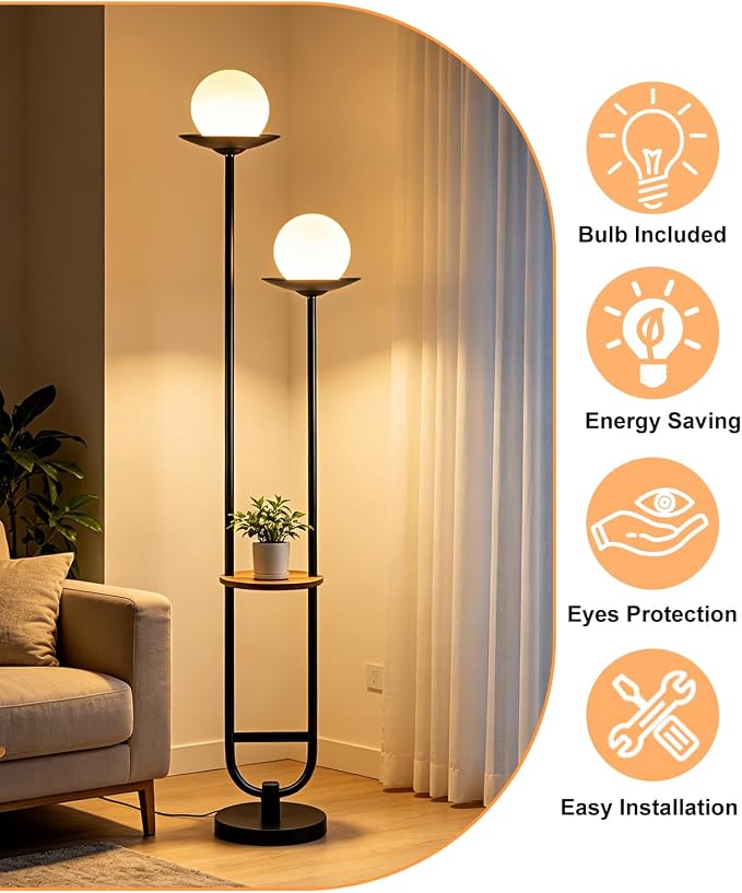 Lightdot 63IN Black Floor Lamp - Image 3