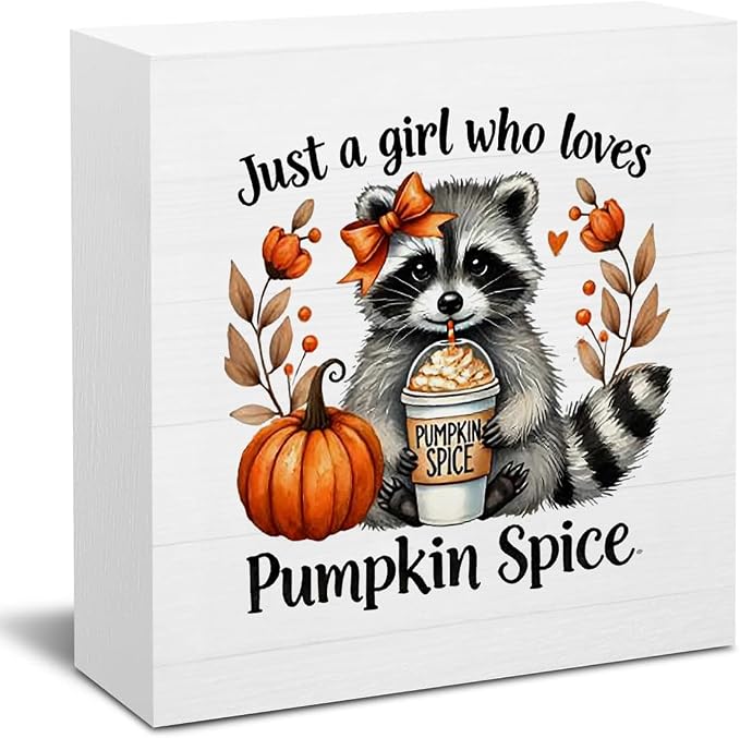 Fall Sign Decor Decorations for Home Autumn Harvest Thanksgiving Pumpkin Spice by Unknown
