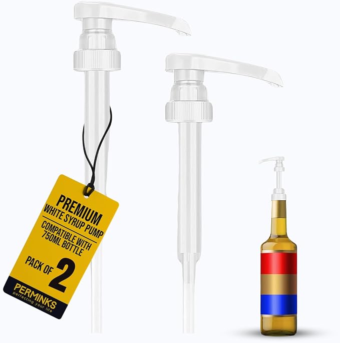 Syrup Pumps Compatible with Torani and Davinci Bottles by PERMINKS