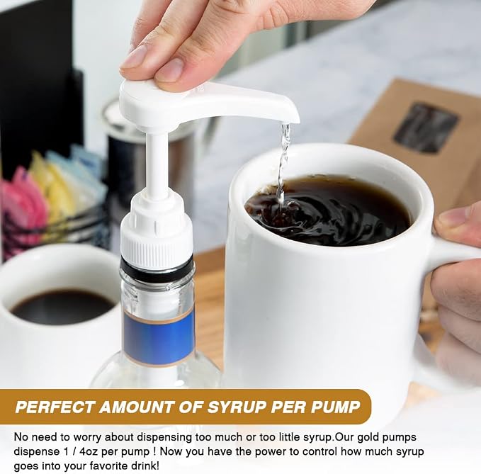 12 Packs White Coffee Syrup Pump, Compatible - Image 5
