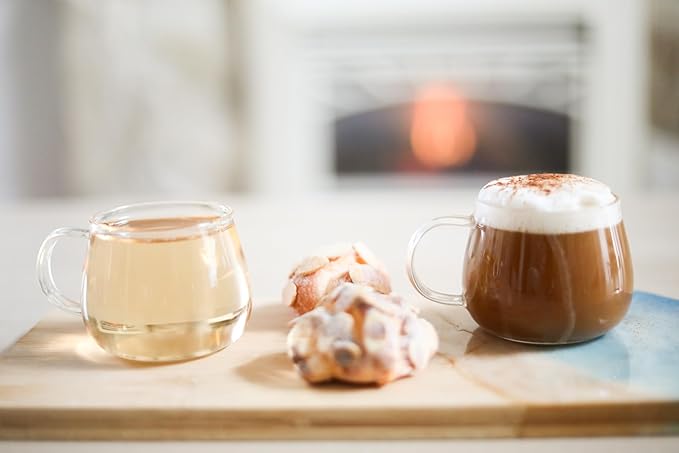 Teabloom Set of Two Premium Borosilicate Glass Tea Cups - 7 oz / 207 ml - - Image 2
