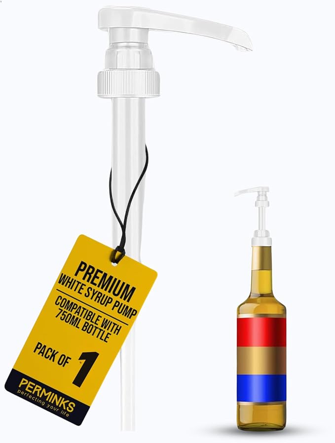 Syrup Pump Compatible with Torani and Davinci Bottles by PERMINKS
