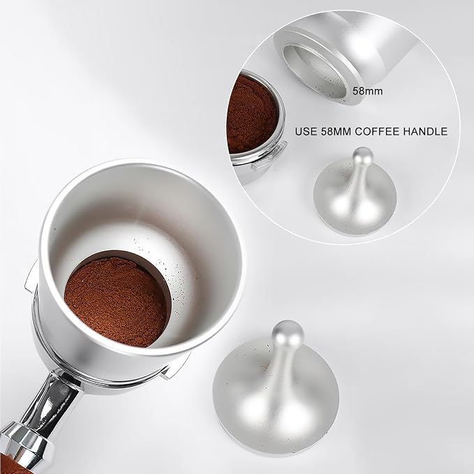 HEEPDD Coffee Dosing Ring, 58mm Aluminum Alloy Espresso Powder Receiver - Image 7