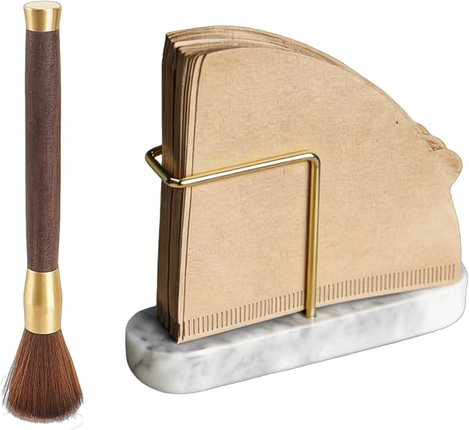 Coffee Filter Holder, Cone Coffee Filter Holder & Coffee Powder Cleaning Brush by MayeBridge