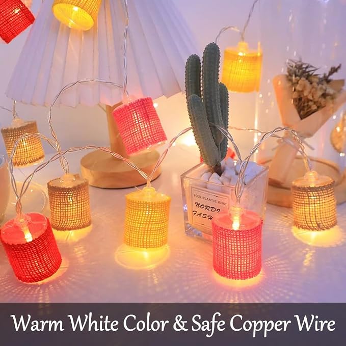 Fielegen 10 LED Retro String Lights 2 Meter Battery Powered Vintage Theme - Image 3
