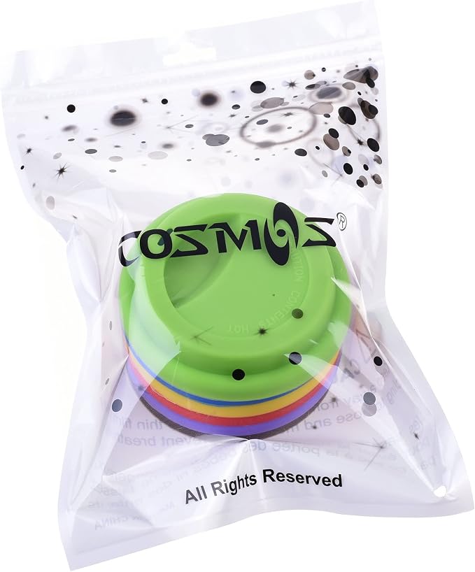 COSMOS Pack of 6 Anti-Dust Spill Proof Soft Silicone Replacement Coffee Mug - Image 6