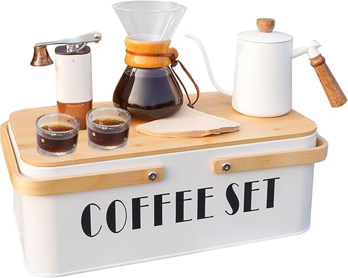 SOTECH Pour Over Coffee Maker Set Pour Over Coffee Dripper Manual Coffee Mill by SOTECHLLC