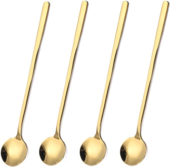4 Pack Stainless Steel Coffee Spoon, 6.7 Inch Stirring Spoons, Cocktail by JtmyAota