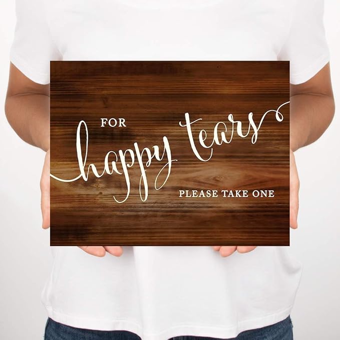 Andaz Press Wedding Party Signs, Rustic Wood Print, 8.5x11-inch, - Image 5