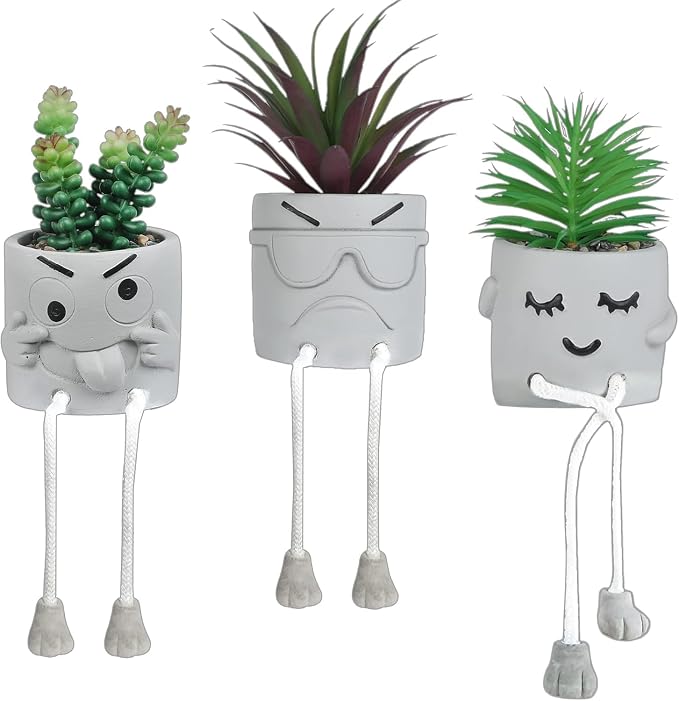 Small Artificial Succulent Plant in Pot 3PCS by guowanpp