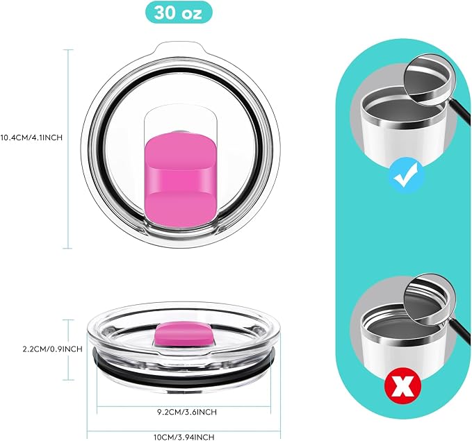 30 oz Tumbler Lid, Replacement Lids Compatible - Image 2