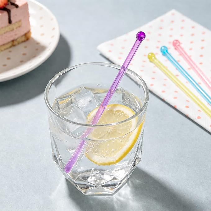 100 Pcs Plastic Drink Swizzle Sticks, Cocktail Stirrers, Stirring Stick - Image 3