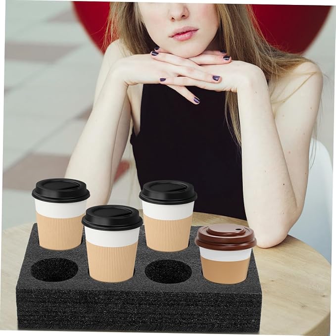 MAGICLULU 2pcs Milk Tea Cup Holder Foam Takeout Tray Efficient Beverage - Image 5