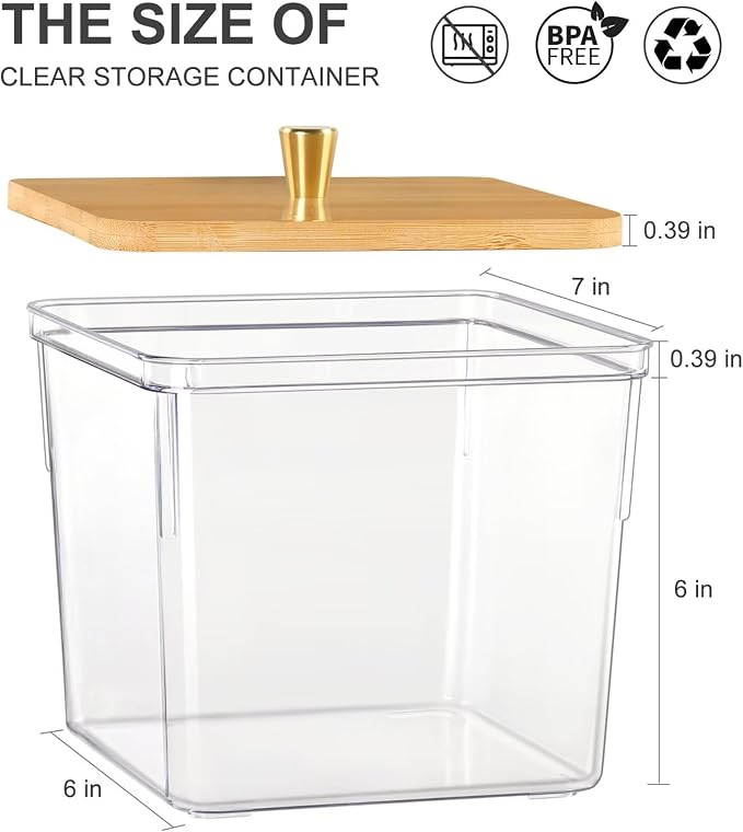 Heyuzb 3 Pack Acrylic Coffee Pods Organizer Containers Clear Storage Bins - Image 3
