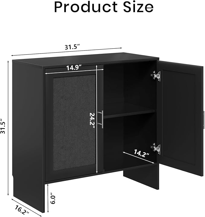 DHZ 63” Buffet Cabinet Set of 2, Accent Cabinet - Image 2