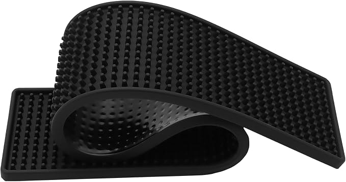 FUNSUEI 5 PCS 4 x 24 Inch Black Rubber Bar Mats, Rubber Bar Service Spill Mat - Image 4