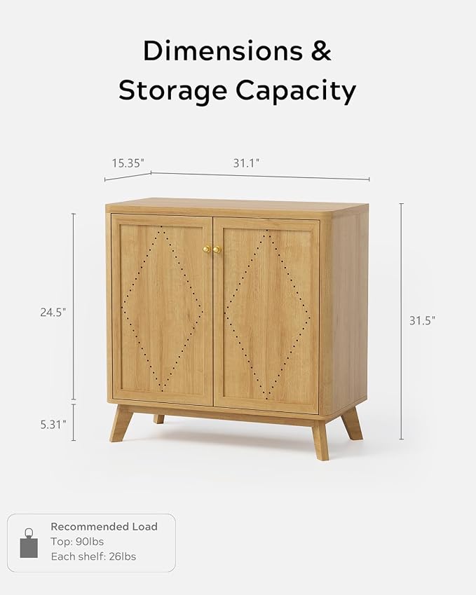 EYYTHUNG Curved Buffet Cabinet - Image 3