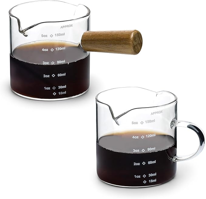 Koythin 2-Piece Espresso Shot Cups Set, Minimalist Glass Measuring Cup by Koythin