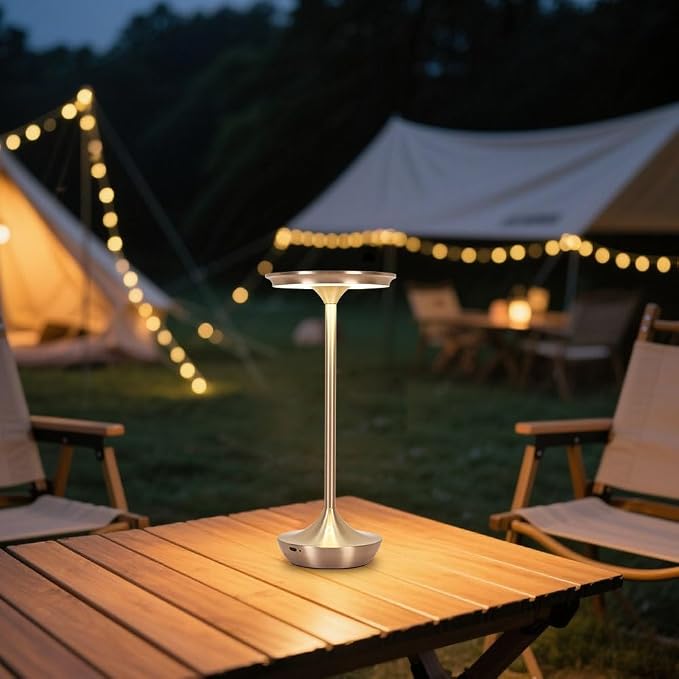 LED Cordless Table Lamp Rechargeable, Portable 6000mAh Battery Outdoor Bedside - Image 2